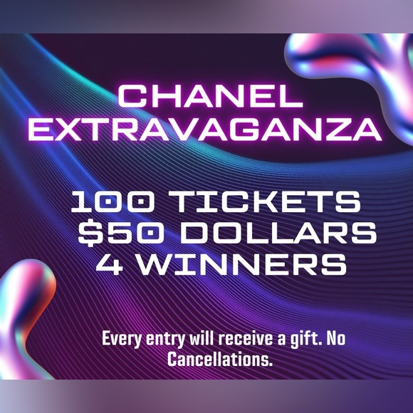 Handbags - 50 Tickets at $74 per ticket, and there will be three winners.